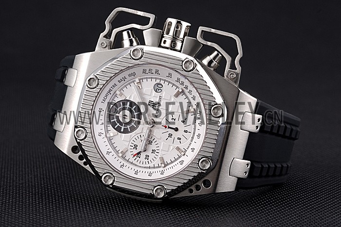 Swiss Audemars Piguet Royal Oak Offshore Survivor White Dial Stainless Steel Case Black Rubber Strap 622859