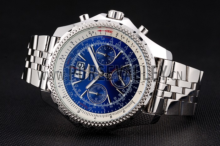 Breitling Bentley 6.75 Speed Blue Dial Stainless Steel Case And Bracelet 622214