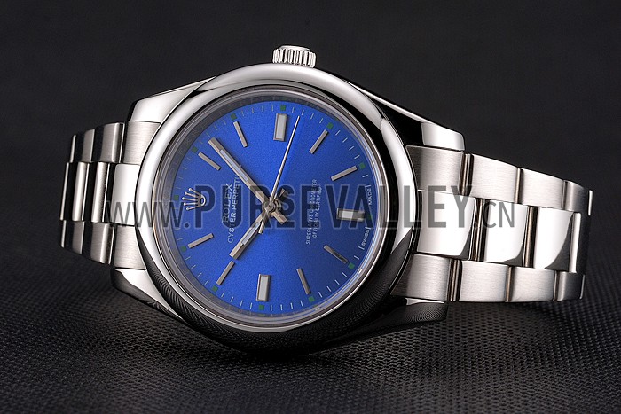 Rolex Oyster Perpetual Blue Dial Stainless Steel Case And Bracelet