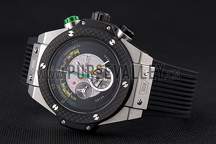 Hublot Big Bang Unico Bi-Retrograde Chrono King Stainless Steel Case Black Rubber Strap 622770