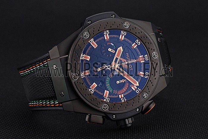 Swiss Hublot Big Bang Limited Edition Formula 1 Black And Orange Dial Black Case Black Fabric Strap 622884
