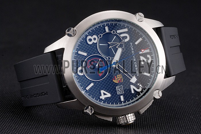 Porsche Design Indicator Black Dial Stainless Steel Case Black Rubber Strap