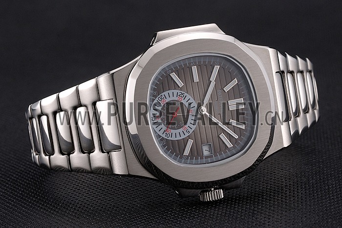 Patek Philippe Nautilus Gray Dial Stainless Steel Case And Bracelet