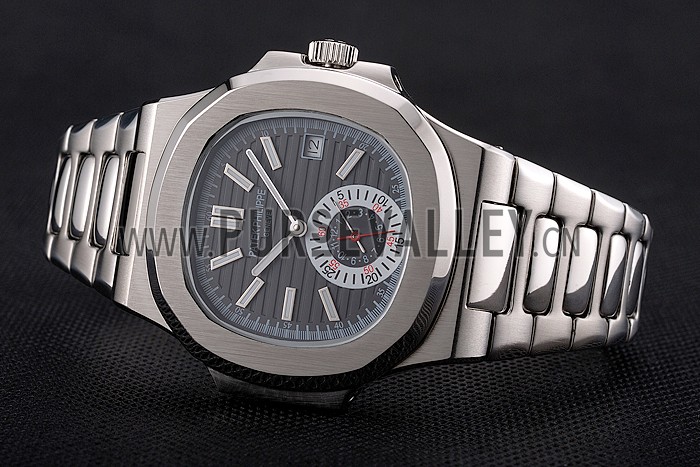 Patek Philippe Nautilus Black Dial Stainless Steel Case And Bracelet
