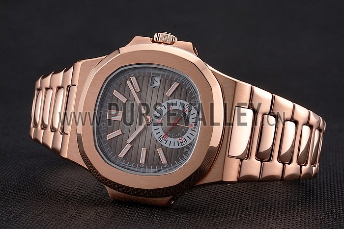 Patek Philippe Nautilus Gray Dial Rose Gold Case And Bracelet