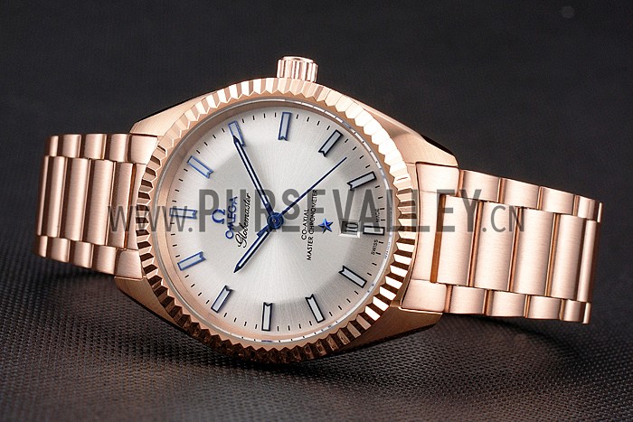 Omega Globemaster White Dial Rose Gold Case And Bracelet