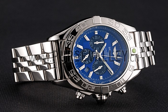 Breitling Chronomat 44 Blue Dial with Black Subdials Stainless Steel Bracelet 622508
