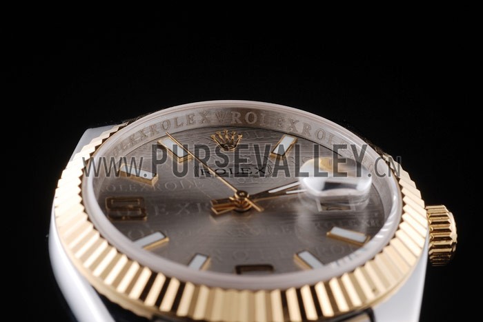Rolex DateJust Two Tone Stainless Steel 18k Gold Plated Silver Dial 98085