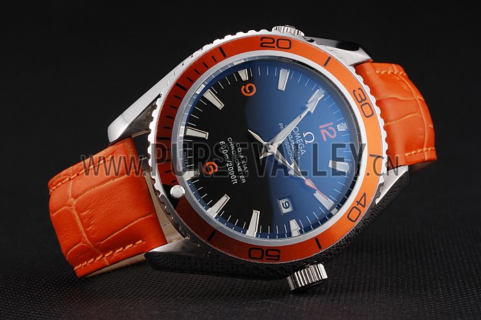 Omega Seamaster Planet Ocean Co-axial Orange Case Black Dial 98100