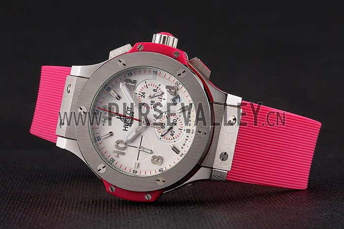 Hublot Big Bang Pink Strap White Dial Watch