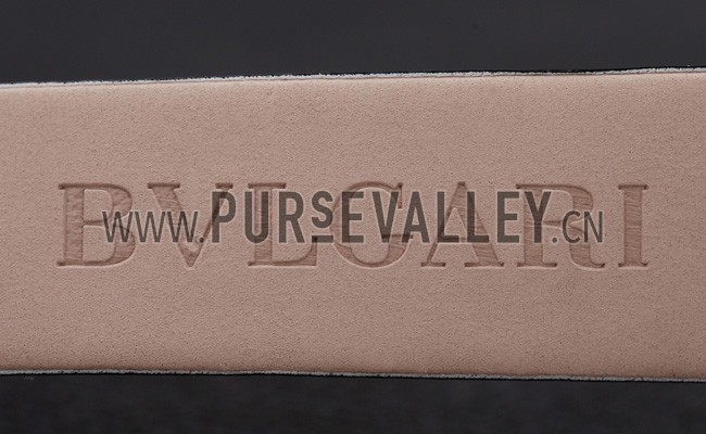 Bvlgari B.ZERO1 25mm Black Dial Stainless Steel Case Black Bezel Black Leather Bracelet