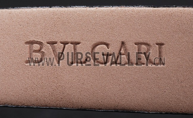 Bvlgari B.ZERO1 25mm White Dial Stainless Steel Case Gold Bezel Black Leather Bracelet