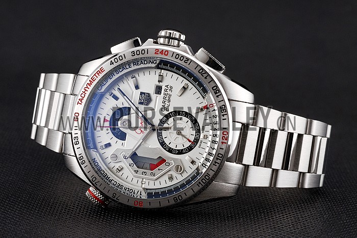 Tag Heuer Carrera Calibre 36 Stainless Steel Strap White Dial 7926