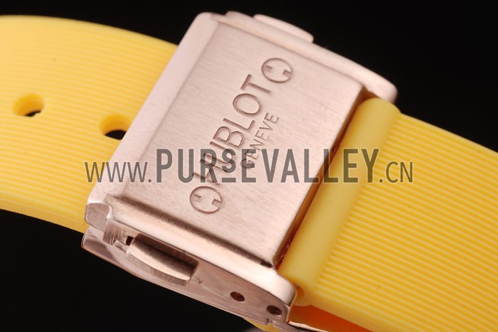 Hublot Big Bang Yellow Strap White Dial Watch 98068