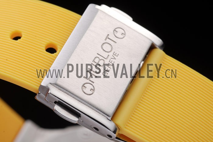 Hublot Big Bang Yellow Strap White Dial Watch 98071