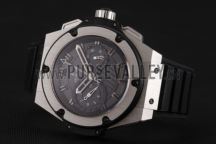 Swiss Hublot King Power Stainless Steel with Rubber Band shb11 621404