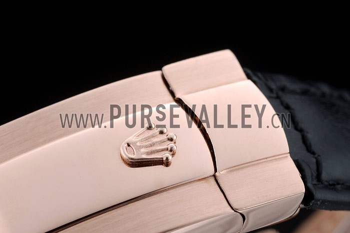 Rolex Daytona Black Ceramic Bezel Brown Dial Black Leather Strap 41975