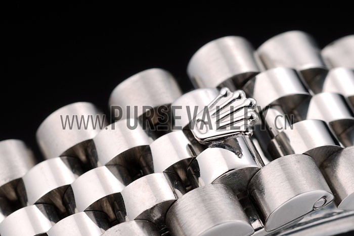 Rolex DateJust Stainless Steel Ribbed Bezel Silver Dial 41977