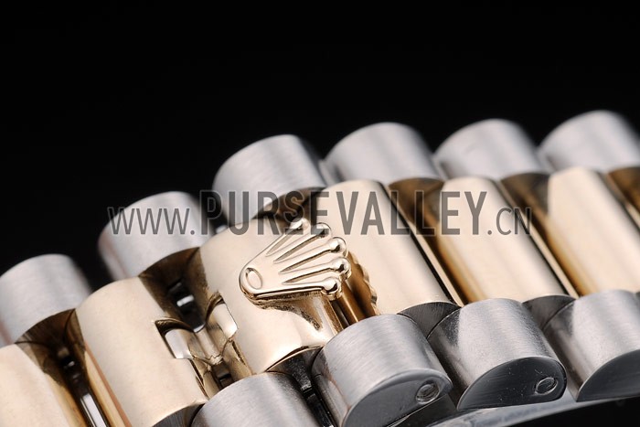 Rolex DayDate Grey Dial Dual Colored Stainless Steel Strap 41981