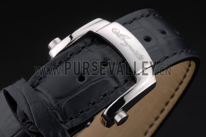 Breguet Classique Complications Stainless Steel Case Black Leather Strap 80157