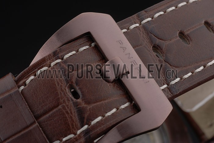 Panerai Luminor Brown Leather Strap Black Dial 80161