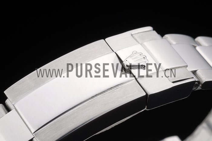 Rolex Daytona Cosmograph Rainbow Crystals Bezel Stainless Steep Strap Black Dial 80250