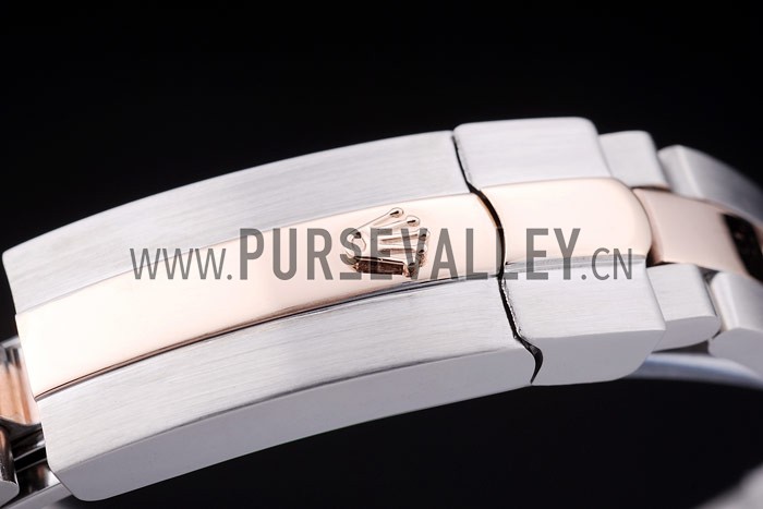 Rolex Datejust Diamonds Rose Gold Polished Bezel Brown Dial 7475