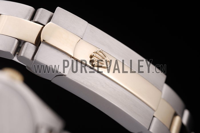 Rolex DateJust Brushed Stainless Steel Case White Dial Diamond Plated