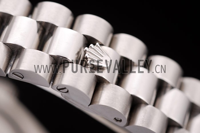 Rolex DateJust Brushed Stainless Steel Diamond Plated Case White Dial Diamond Plated Bezel