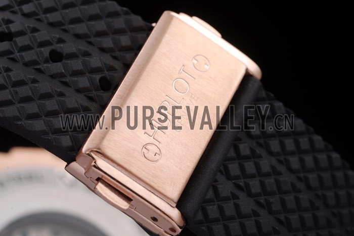Hublot King Power Tourbillon Black Strap Gold Dial