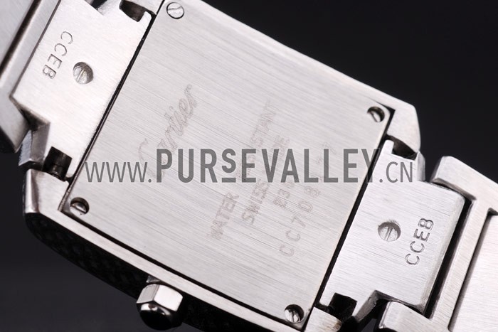 Cartier Tank Francaise 29mm White Dial Stainless Steel Case Two Tone Bracelet