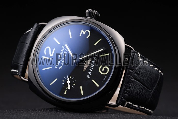 Panerai Radiomir Black Ceramic Case Black Dial Black Leather Strap 98135