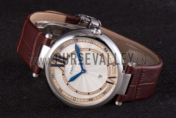 Cartier Ballon Bleu Brown Leather Strap 621448