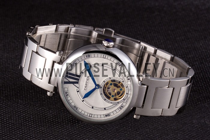 Cartier Ballon Bleu Flying Tourbillon Silver Stainelss Steel Strap 621452