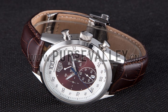 Tag Heuer Carrera Mikrograph Limited Edition Brown Leather Strap 7916