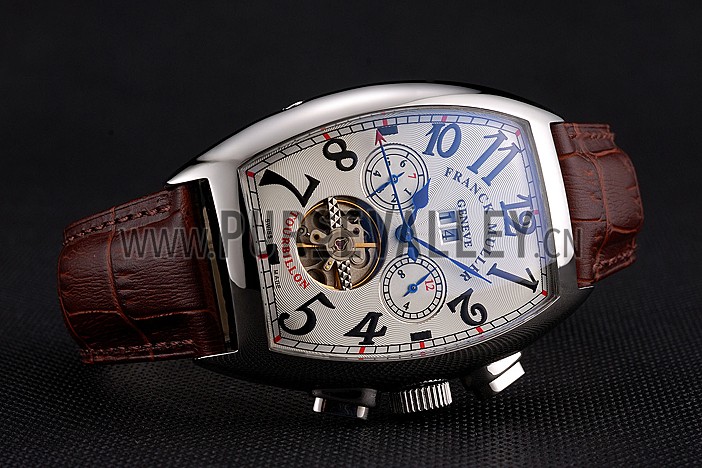 Franck Muller Casablanca White Dial Red Accent Number Tourbillon 41958