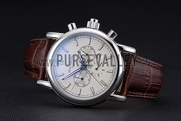 Patek Philippe Grand Complications Perpetual Calendar Stainless Steel Case White Dial Silver Chronograph 622264