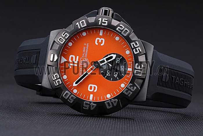 Tag Heuer Formula One Grande Date Orange Dial Rubber Bracelet 622278