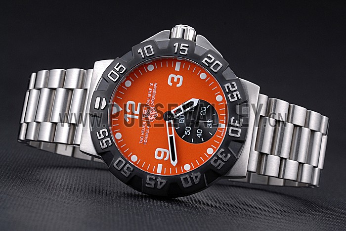 Tag Heuer Formula One Grande Date Orange Dial Stainless Steel Bracelet 622287