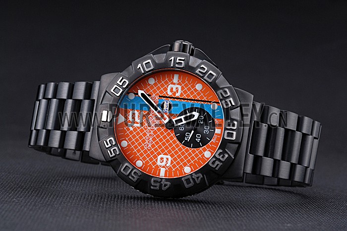 Tag Heuer Formula One Special Gulf Edition Orange And Blue Dial Ion Plated Steinless Steel Bracelet 622291