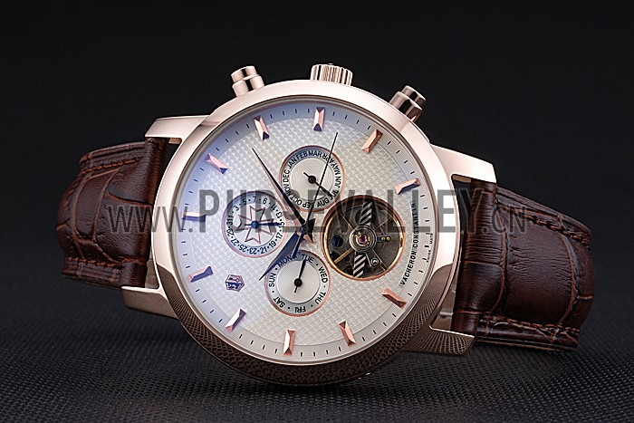 Vacheron Constantin Patrimony Traditionnelle Gold Case Brown Leather Strap 622303