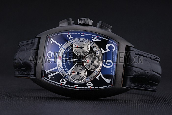 Franck Muller Casablanca White Dial Numbers Black Croco Strap 80303