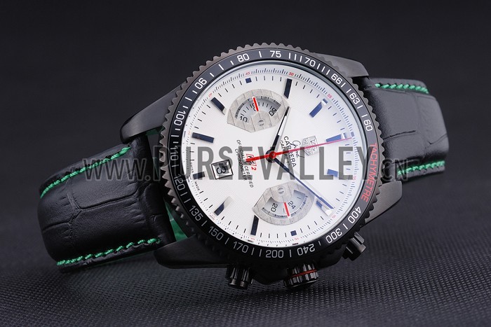 Tag Heuer Carrera Black Stainless Steel Case White Dial 98246
