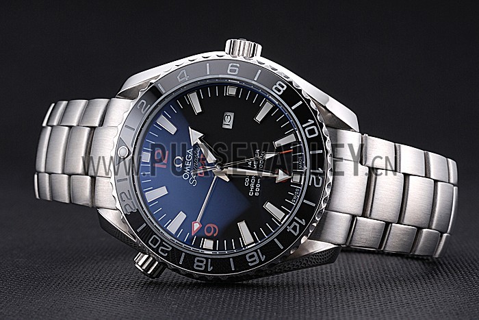 Omega Seamaster Planet Ocean GMT Black Dial Stainless Steel Band 622392