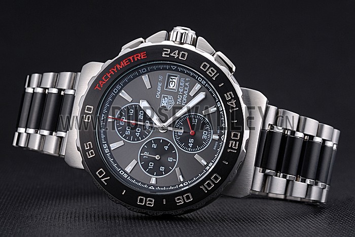 Tag Heuer Formula 1 Calibre 16 Chronograph Black Dial Two Tone Stainless Steel Band 622413