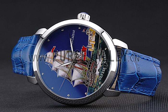 Ulysse Nardin Classico HMS Caesar Limited Edition Blue Leather Strap 622423