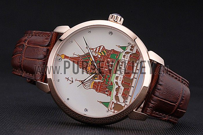 Ulysse Nardin Kremlin Set Gold Case Brown Leather Strap 622424