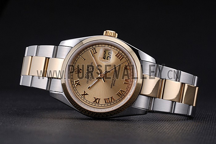 Rolex Datejust Stainless Steel And Gold Case Gold Dial 622265
