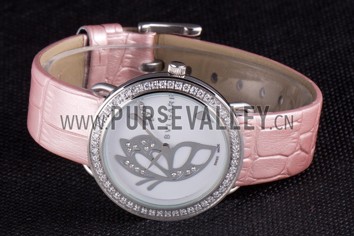 Bvlgari ZERO1 Butterfly Motif Light Pink Leather Band 621584