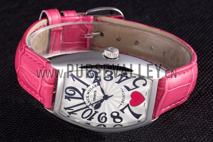 Franck Muller Heart Pink Leather Band 621586